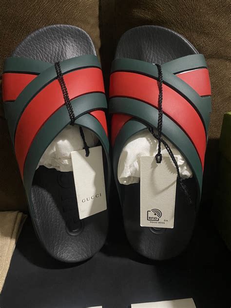 black gucci web slides|original Gucci slides.